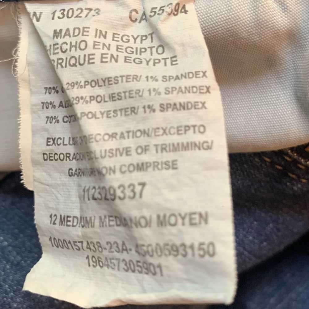 Vintage Y2K Lee Capri Jeans Size 12 32" Waist Denim Pants Womens - Picture 6 of 12